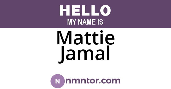Mattie Jamal