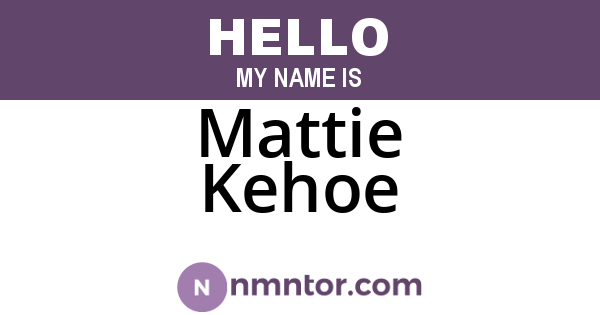 Mattie Kehoe