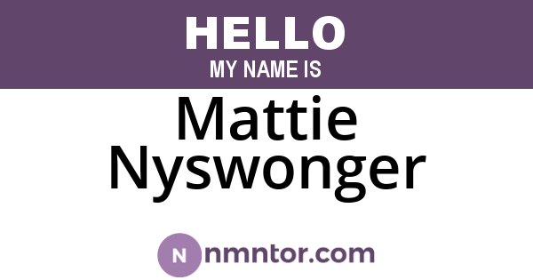 Mattie Nyswonger