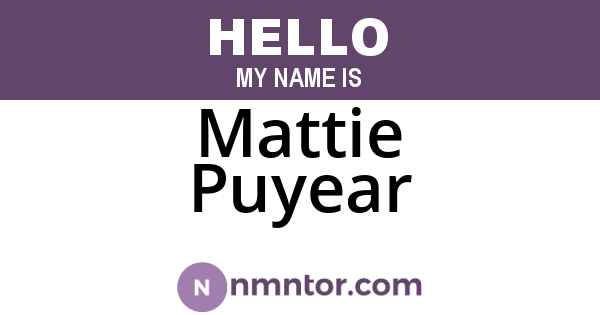 Mattie Puyear