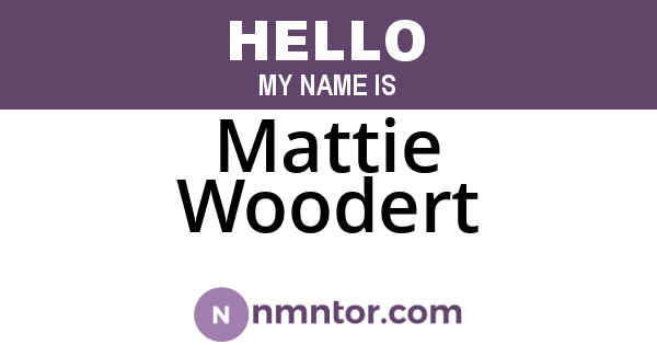 Mattie Woodert