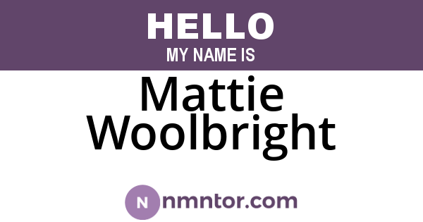 Mattie Woolbright