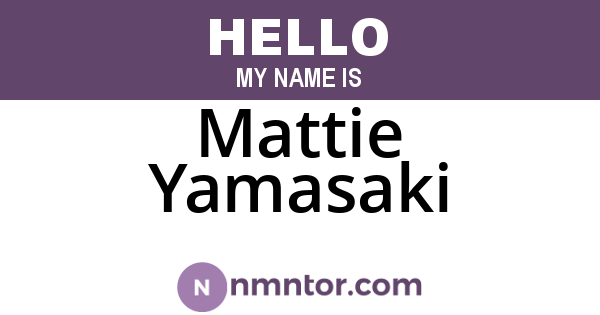 Mattie Yamasaki