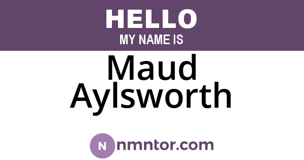 Maud Aylsworth