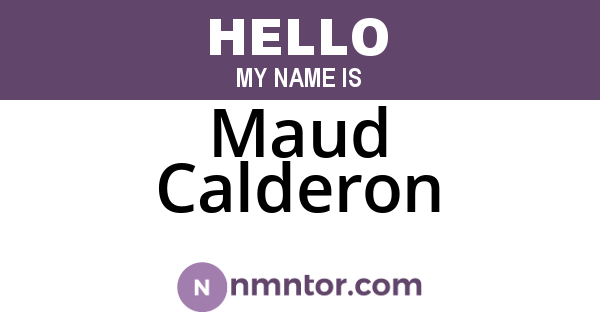 Maud Calderon