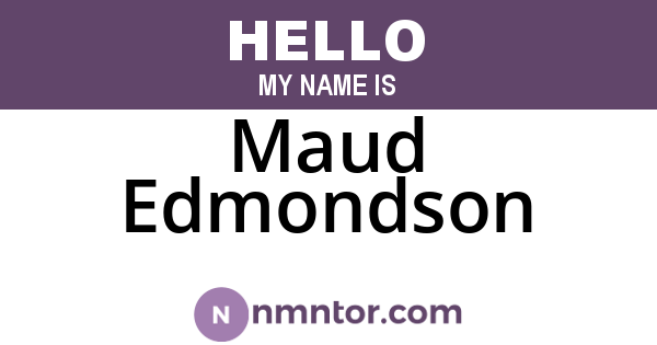 Maud Edmondson