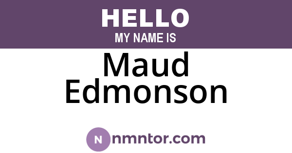 Maud Edmonson