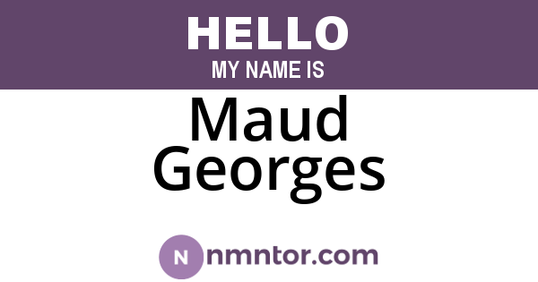 Maud Georges