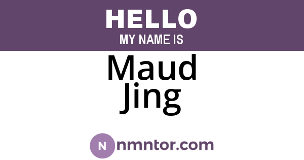 Maud Jing