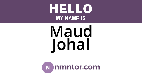 Maud Johal