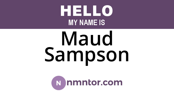 Maud Sampson