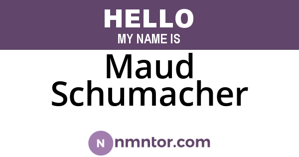 Maud Schumacher