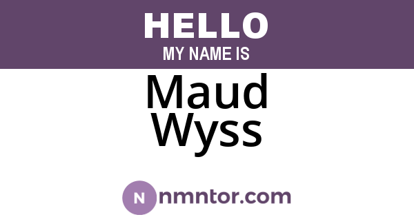 Maud Wyss