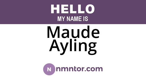 Maude Ayling