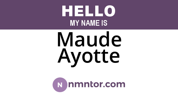 Maude Ayotte