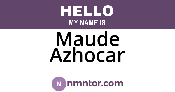 Maude Azhocar
