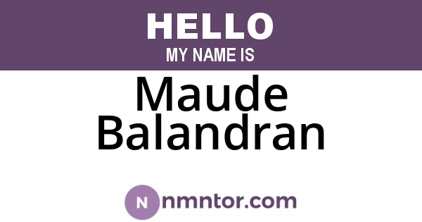 Maude Balandran