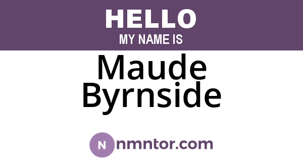 Maude Byrnside