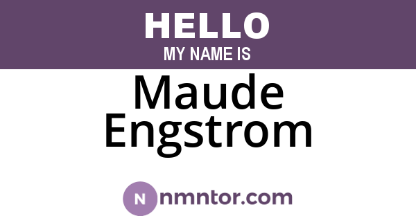 Maude Engstrom