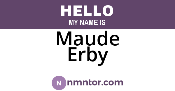 Maude Erby