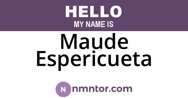 Maude Espericueta