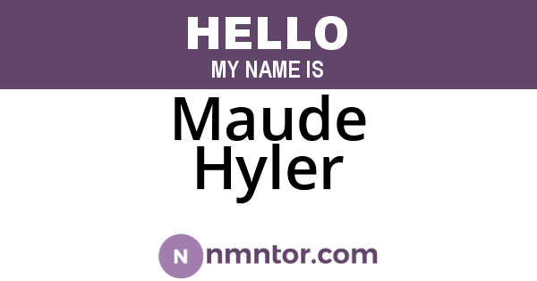 Maude Hyler