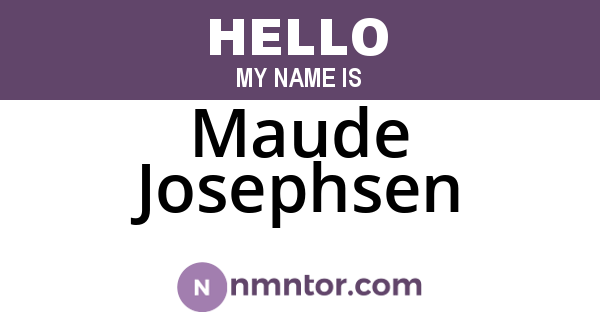 Maude Josephsen