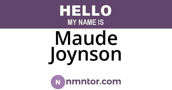Maude Joynson