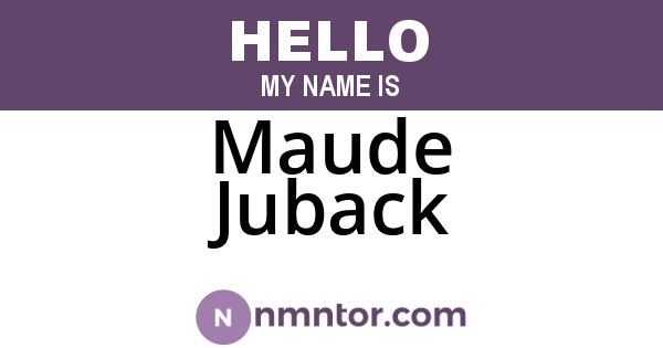 Maude Juback