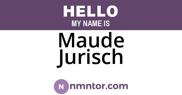 Maude Jurisch