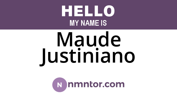 Maude Justiniano