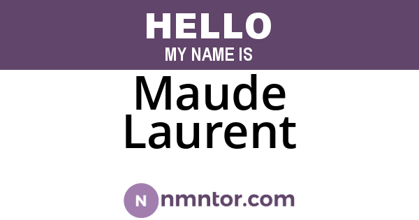 Maude Laurent