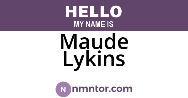 Maude Lykins