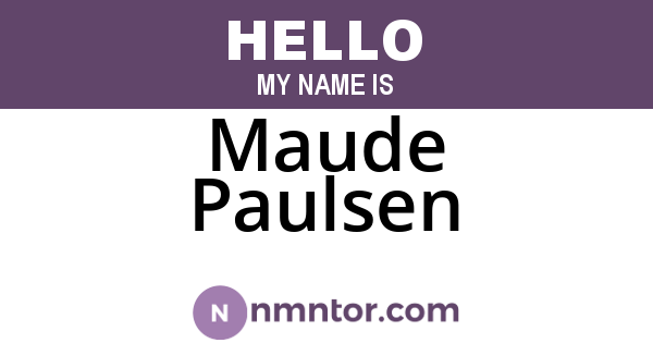 Maude Paulsen