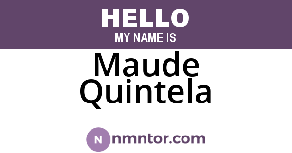Maude Quintela