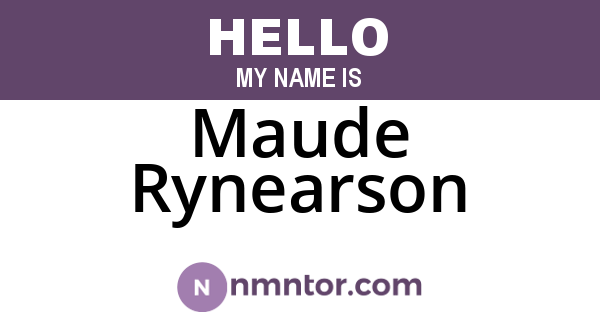 Maude Rynearson