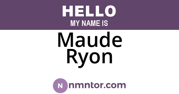 Maude Ryon