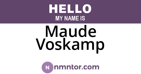 Maude Voskamp