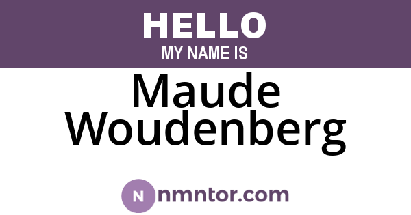 Maude Woudenberg