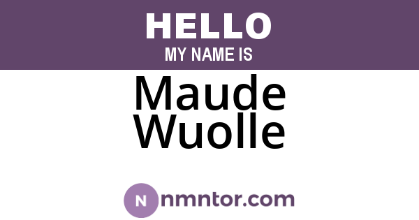 Maude Wuolle