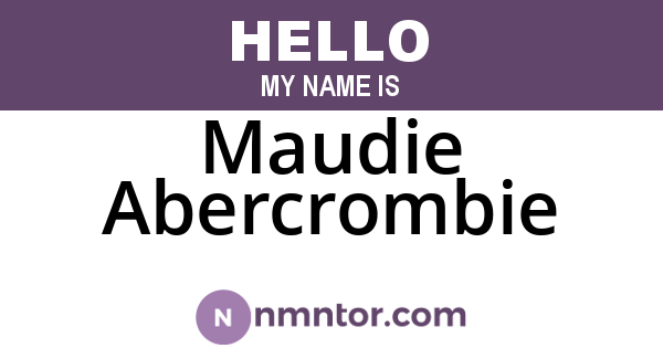 Maudie Abercrombie