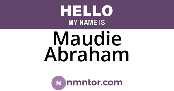 Maudie Abraham