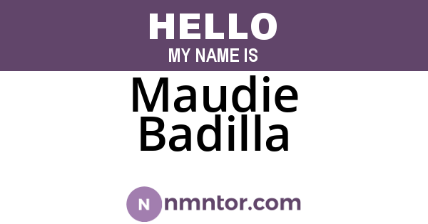 Maudie Badilla