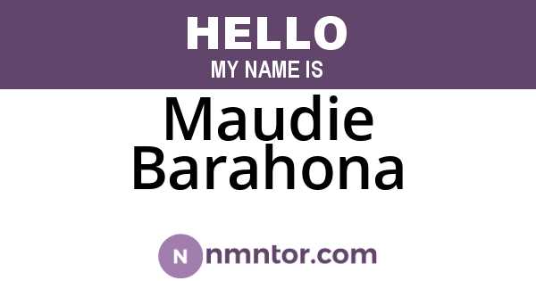 Maudie Barahona