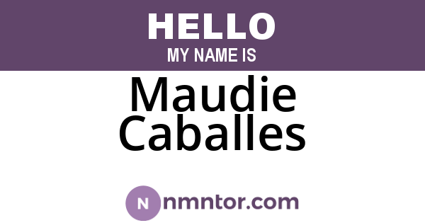 Maudie Caballes