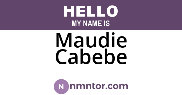Maudie Cabebe