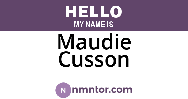Maudie Cusson