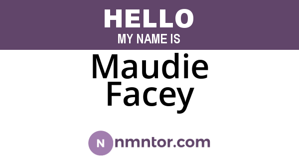 Maudie Facey