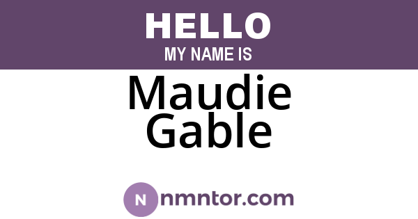 Maudie Gable