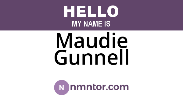 Maudie Gunnell